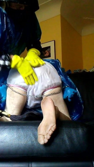 my sissy plastic boy tied teased and spanked