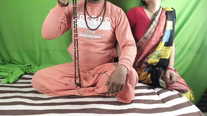 Sanyasi husband aggry to fuck by his wife while meditating.