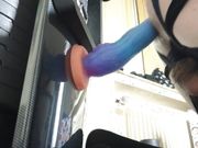 Big Dildo  First Time - Rain and Thunder Selffuck