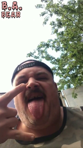 Fat Truck Driver Outdoor Wank
