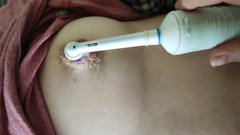 Nipples Teasing with Electric Toothbrush