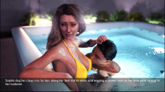 Awam Sophia and Sam Spend Time in Hottub