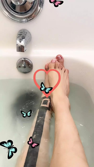 Sissy Slut Femboi Showing Her Feet on The Shower