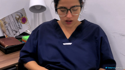 SEXY NURSE WITH BEAUTIFUL BODY SHOWS OFF HER SKILLS IN HER OFFICE