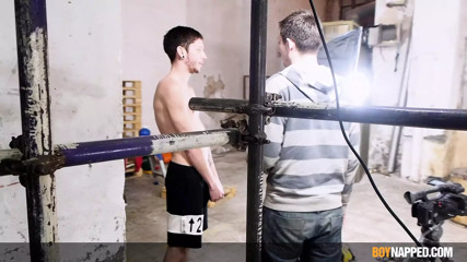Restrained twink Taylor Mason shaved by daddy Sebastian Kane