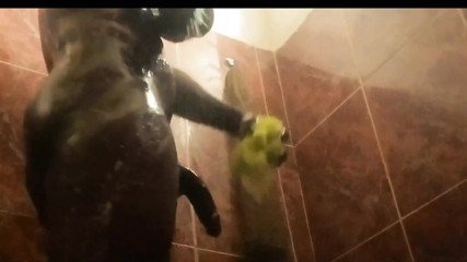 BBC Shower Can Stroking His Dick for His Baby After a Long Day