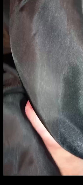 Shooting my cum on the shiny lining of a long lady wintercoat