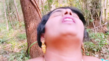 Outdoor Jungle Sex. Desi Bhabi Fucking Husbend's Small Stepbrother Big Dick in Forest. Telugu Dirty Talks.
