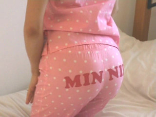 Super Hot Young Brunette Takes Her Pijama off