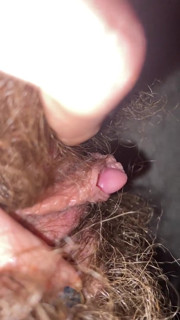 Hairy pussy closeup