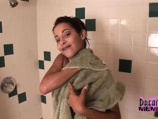 Hot Fit Latina Strips Nude and Showers