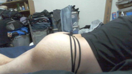 Preparing to Cam with new thong!