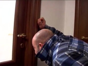 Amateur slut blindfolded by sunglasses gets fucked in the bathroom