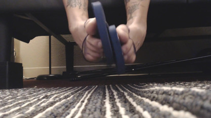 Navy toe play in flip flops