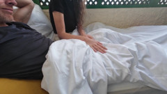 Teasing His Big Cock on Our Hotel Balcony