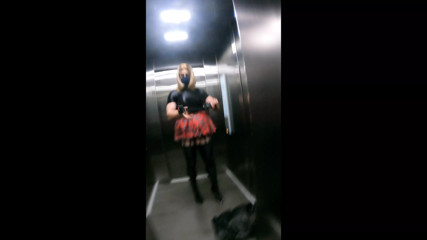 Classy Sissy Bubble Butt Slut Walking Exposed Almost Caught