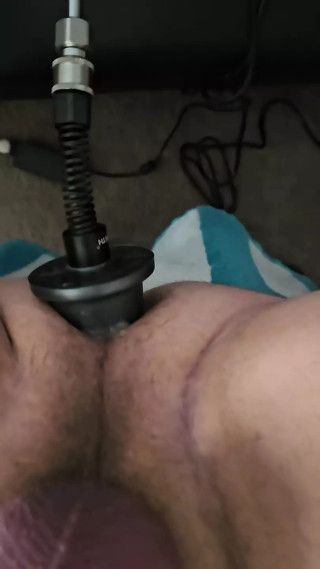 Chastity sissy uses fucking machine thumbnail