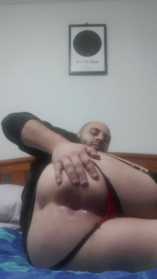 Tasting cum from my ass