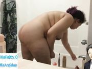 CHUBBY FAT BBW GIRL TAKING A BATH AAMIRA FAITH ARDALAN