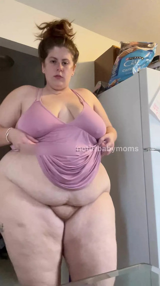 BBW Stripping and Shaking in Pink Dress