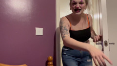 Clown Step-sister Spots You Creeping JOI Game