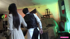 Two hot skanks drilled by two captains