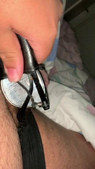 Cum on glasses.