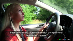 Girlfriends XXX - Naughty Micha, Kayla & Their New Friend Take Full Advantage of the Car for an All-out Lesbian Trio