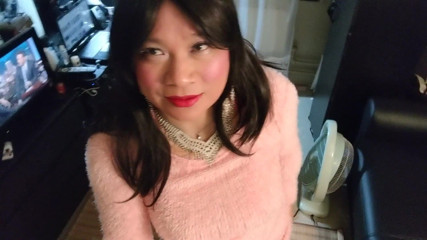 Pink Sweater &amp; Schoolgirl Skirt 1