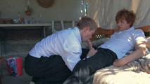 Two College Students Suck Each Other Outside Then One Fucks the Other's Smooth Ass at Home