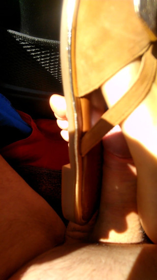 Footjob mules