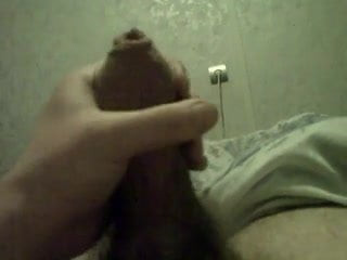 Morning masturbation with cumshot and lots of sperm