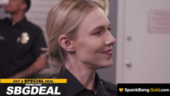 SPANKBANG GOLD - Busty Blonde Cop Smashed By Enitre Precinct