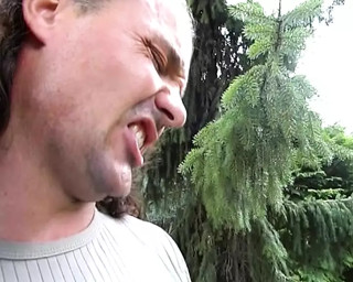 A blonde lady from Germany gets pounded by her grass boys