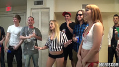 Real Slut Party - Naughty Kim Kennedy & Delila Scuffle in Grease Before a Wild Backstage 3some