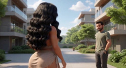 The Husband Secretly Watches His Wife Sharing Intense Encounter with Tall Protector at the Family Farm
