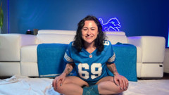 Football Slut Cums for the Detroit Lions