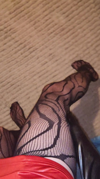 Teasing My Fishnet Stocking thumbnail