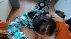 Stepdaughter Mio Sucks Deep and Swallows It All