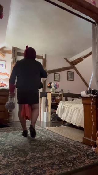 Dressed in a little strappy dress for an evening out thumbnail