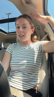 Lush in the Car! Risky Orgasm!
