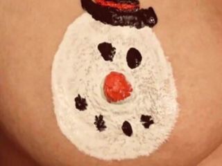 Carrot-Nipple the snowman