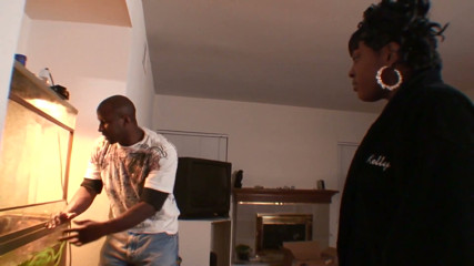 Ebony slut with a big ass rides a BBC