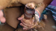 Creampie pussy nicely fucked.  It was a lot of fun