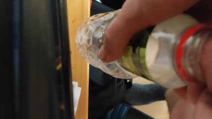 piss in a bottle.