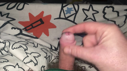 Two fingers handjob for my little noddle with cumshot