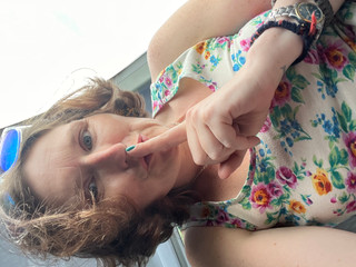 Bare boobs and bush on the bus! Possibly my naughtiest public play yet?