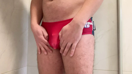 Pissing in a speedo