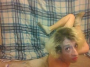Upside-down Cumming on My Tits and Face No Audio