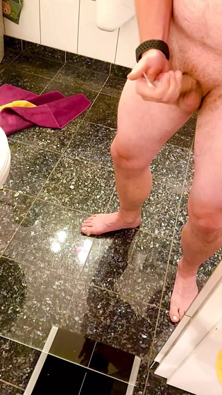 Cumshot in Front of the Mirror
